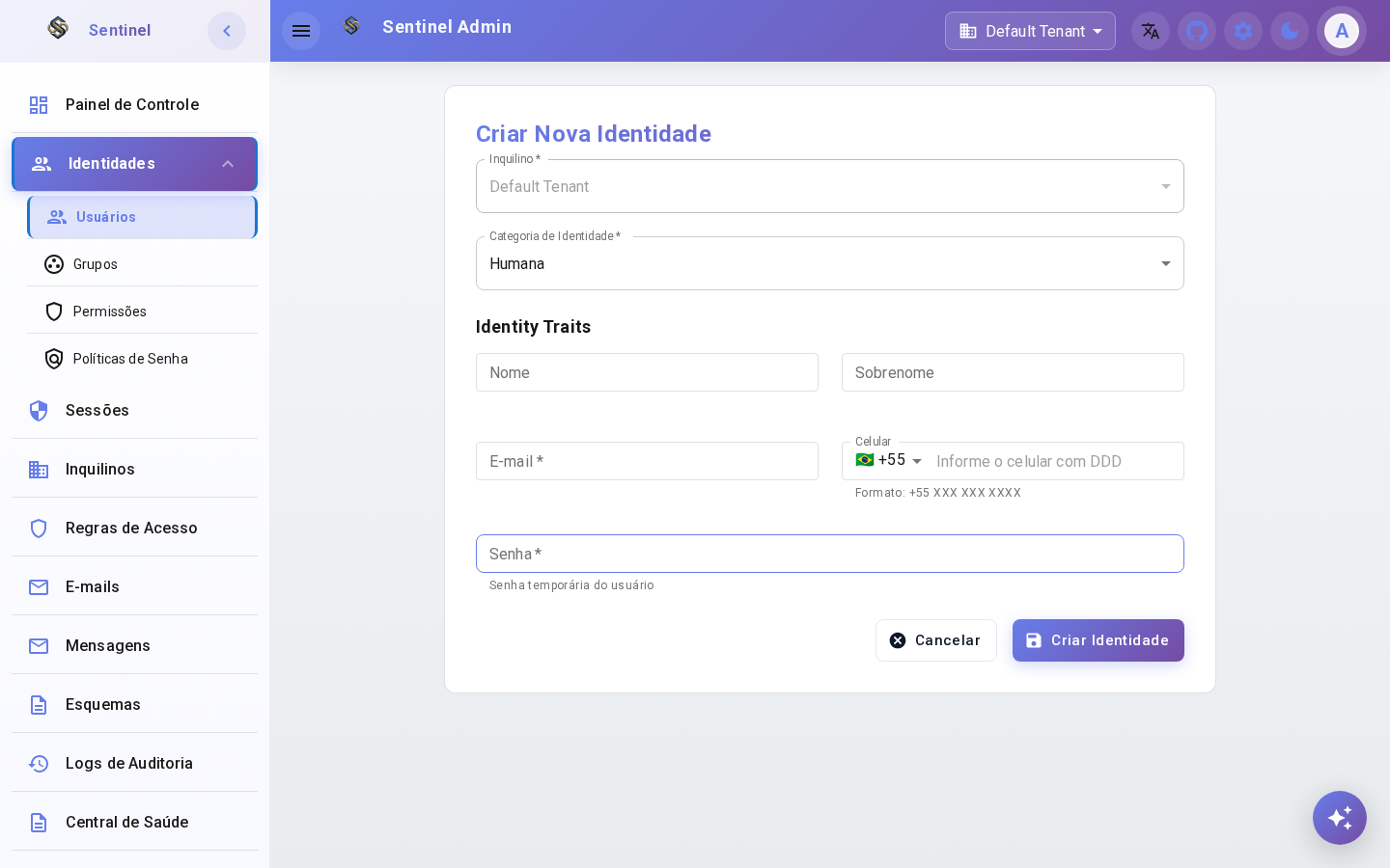 Create User Form